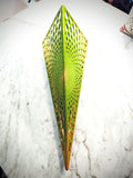 Green Gold Knotted Small Tri Prism Wall Sconce